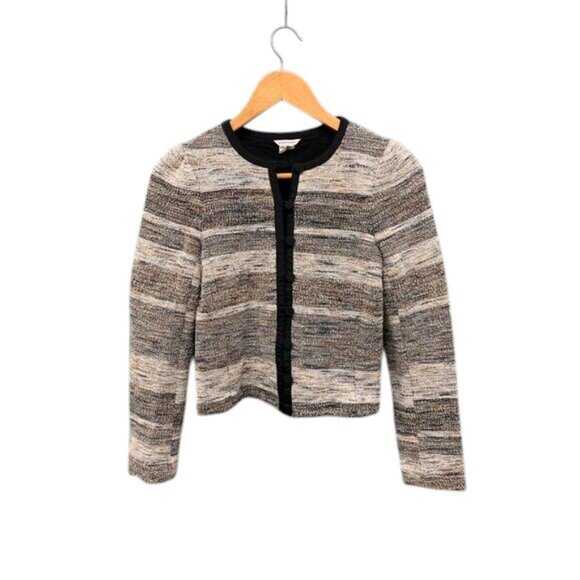 Club Monaco Women’s XS Lorenah Knit Jacket Multi Tweed Sweater Cardigan Casual - Picture 1 of 12